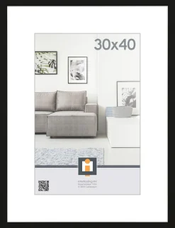 fotolijst livorno zwart 30x40 cm