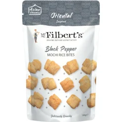 Gefrituurde rijstcrackers met zwarte peper smaak 150g