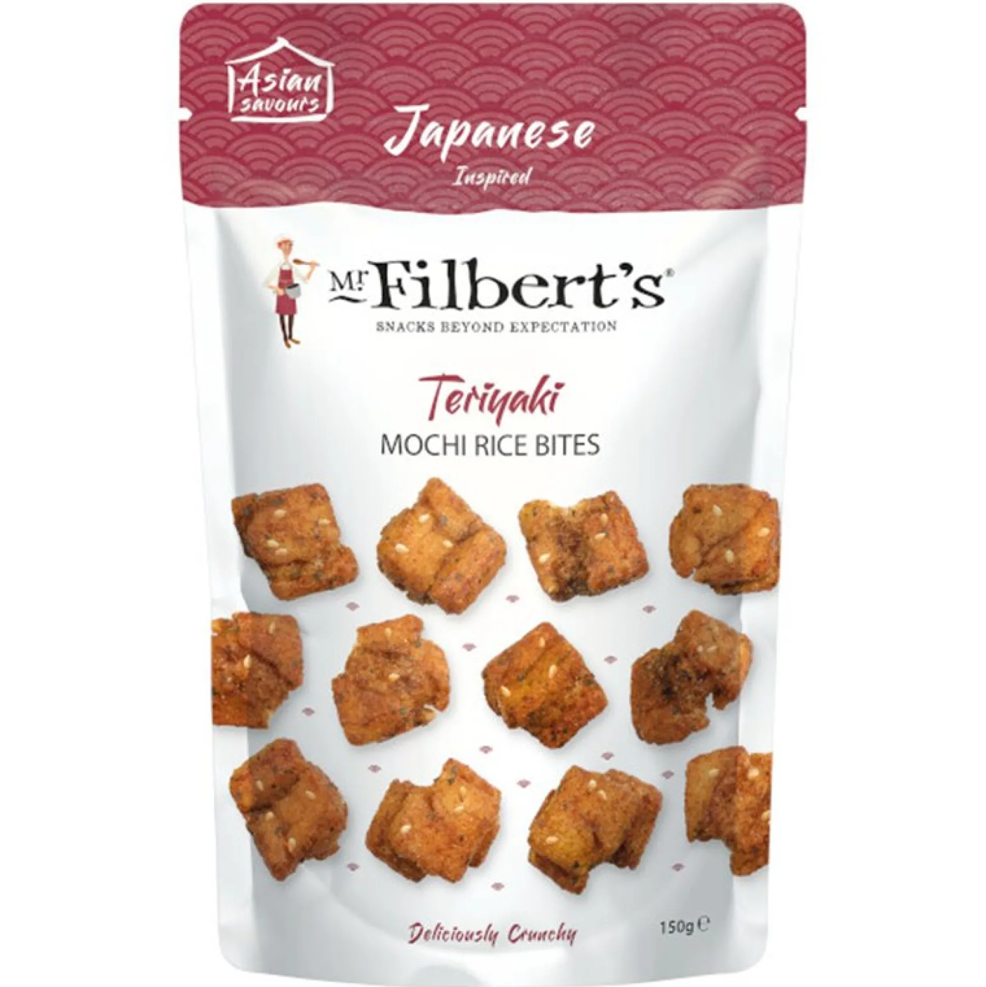 Gefrituurde rijstcrackers met teriyaki smaak 150g