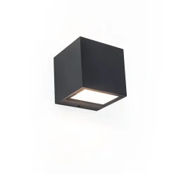 Gemini wandlamp mat zwart led 9w