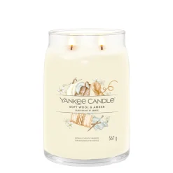 Geurkaars soft wool & amber l jar