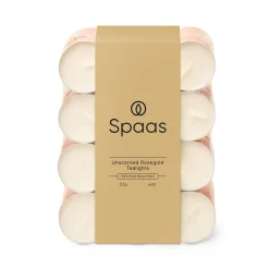 Geurloze theelichten roségouden cup