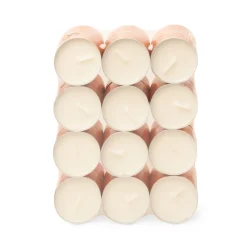 Geurloze theelichten roségouden cup