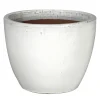Glazed egg pot white d31h25