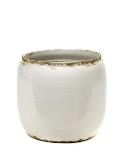 Glazed shades Pot costa m white d21h21