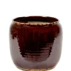 Glazed shades Pot costa m brown d21h21