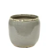 Glazed shades Pot costa s grey d18,5h19