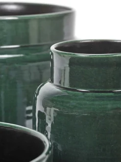 Glazed shades Sierpot l40xb40xh36,5 d.groen