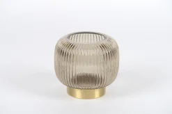 Glazen vaas linjo brown