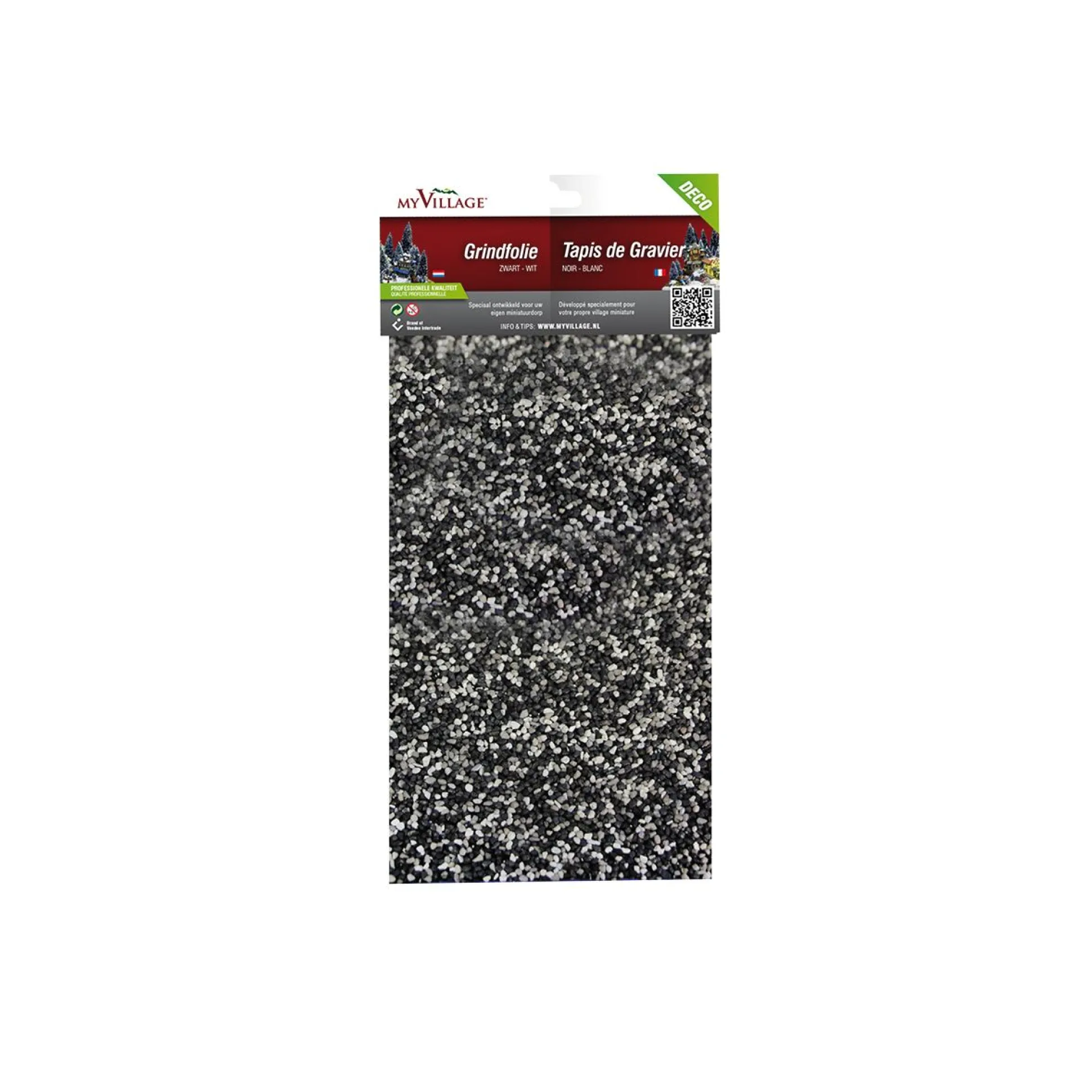 Grindfolie zwart-wit 30x14cm