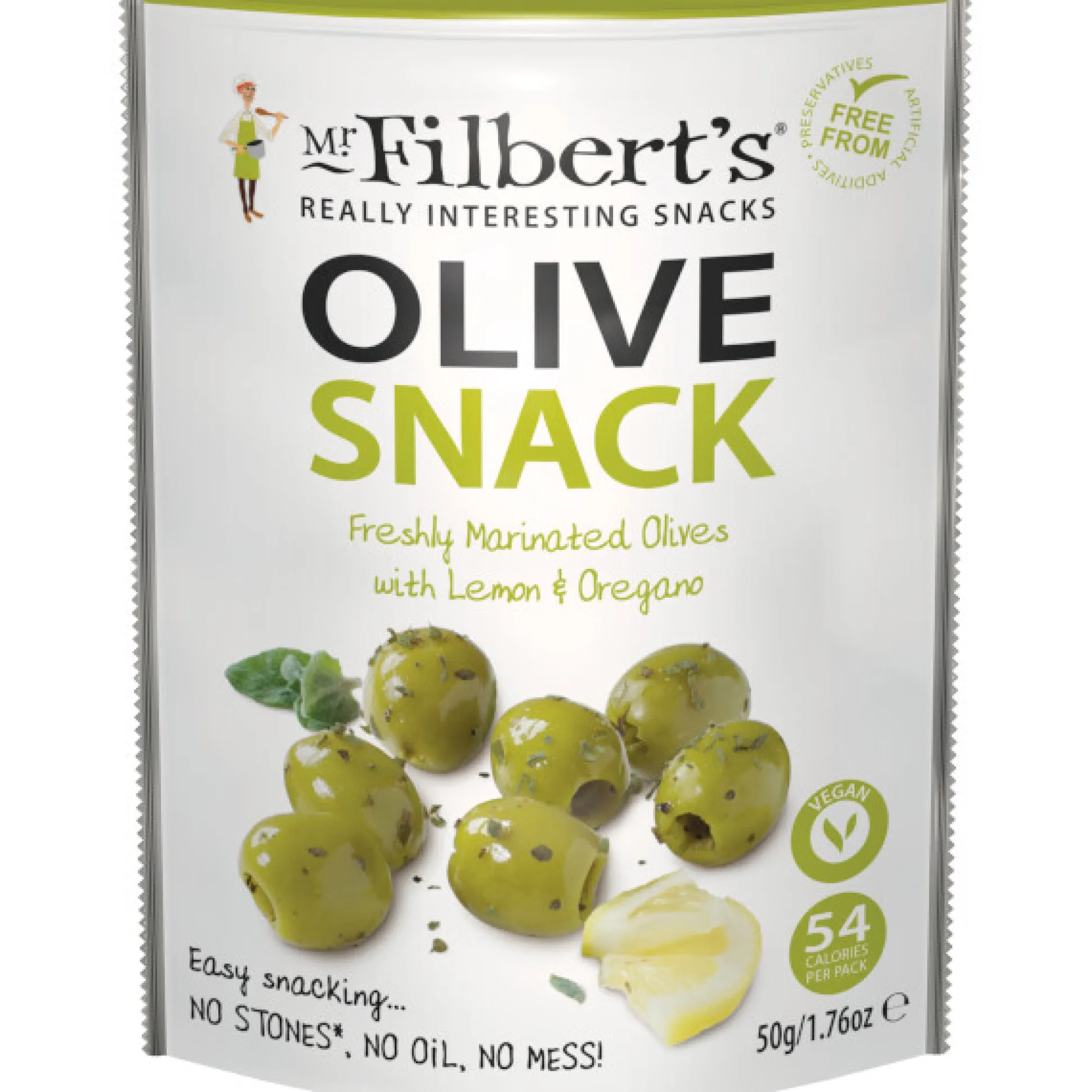 Groene olijven met citroen en oregano 50g