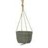 Hanging pot stripe green d20h19cm