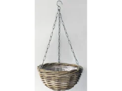 Hangschaal rotan grijs