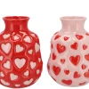 Heartbreaker rood/roze vaas 21x21x27