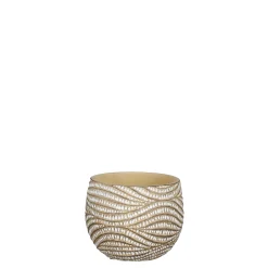 Hendrick pot rond creme - h11xd13,5cm