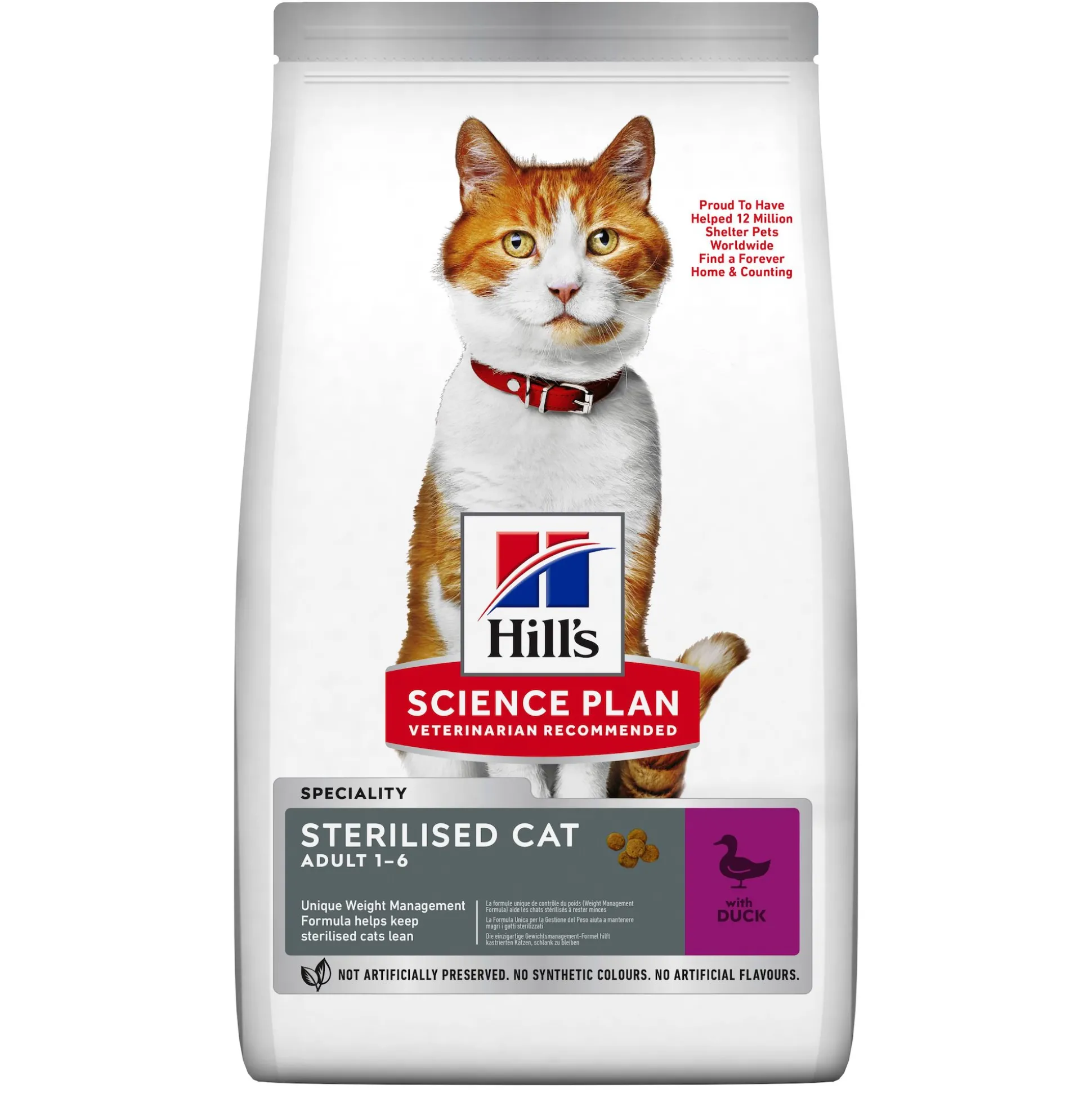 Hill's science plan young adult sterilised cat kattenvoer met eend 1,5kg