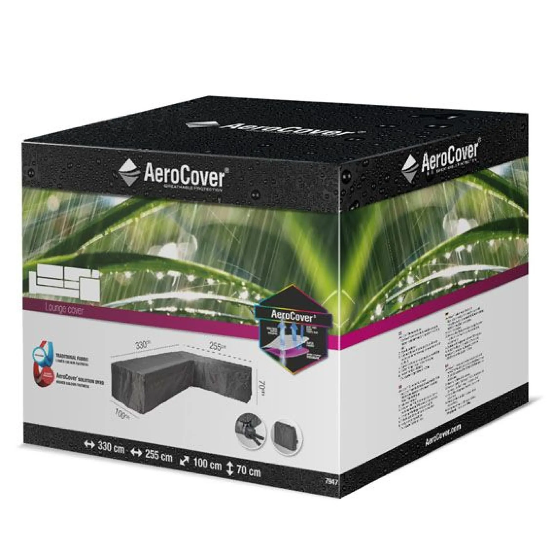 Hoes lounge L rechts 330x255x100xh70cm