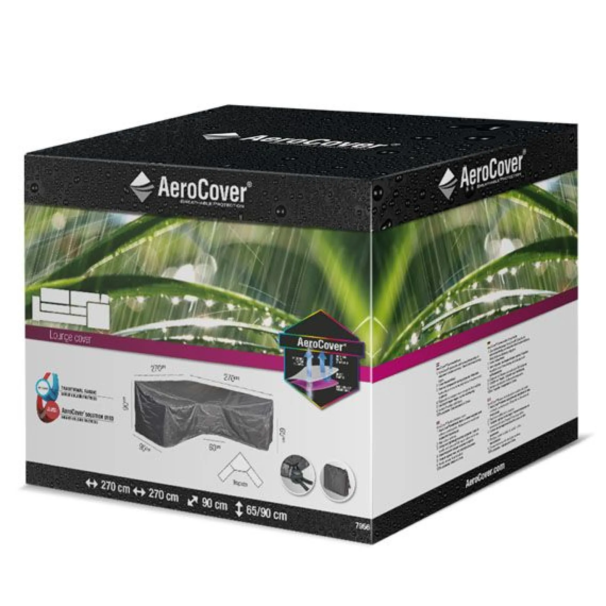 Hoes lounge L/T 270x270x90xh65/90cm