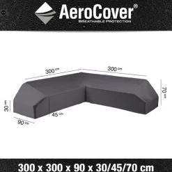 Hoes lounge met platform 300x300x90xh30/45/70cm