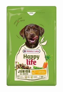 Hondenbrokken happy life junior met kip 2,5kg