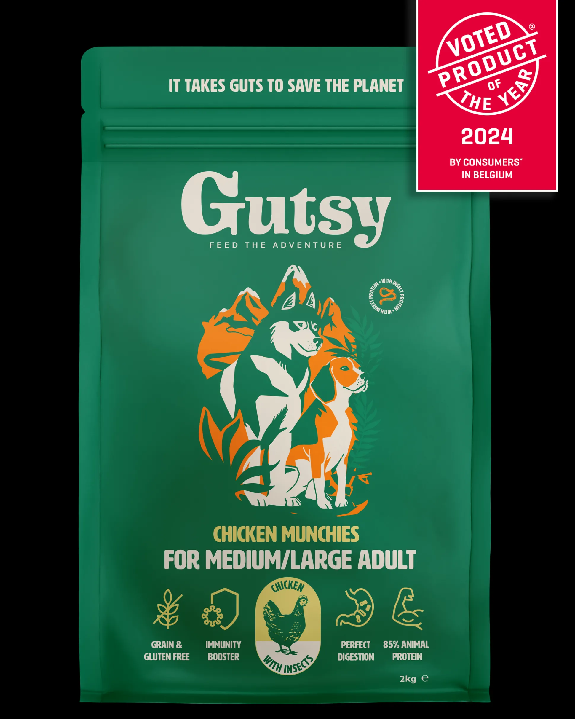 Hondenbrokken kip en insect 10kg adult large