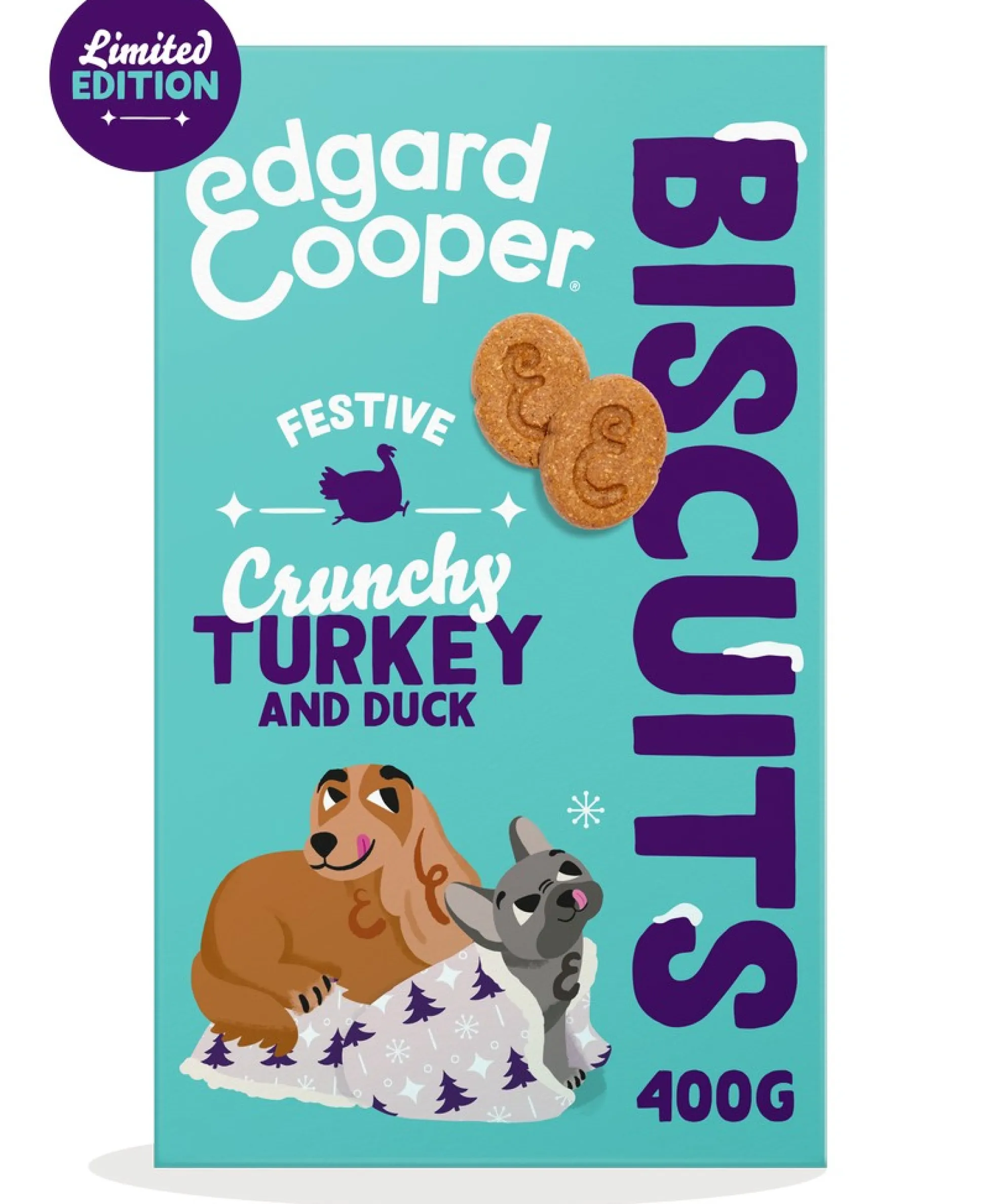 Hondenkoekjes feestelijke koekjes met kalkoen en eend