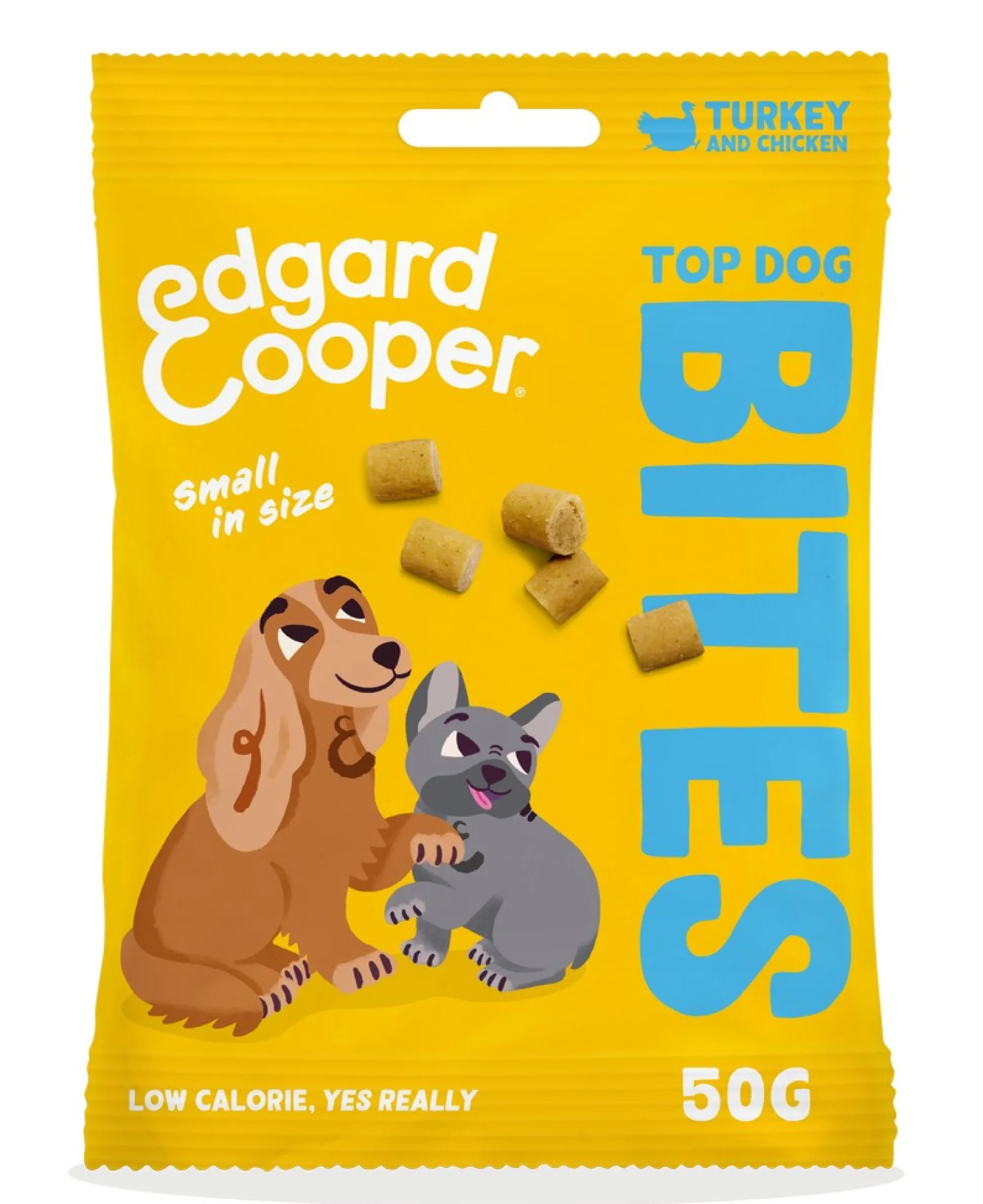 Hondensnack treats top dog bites met kalkoen en kip