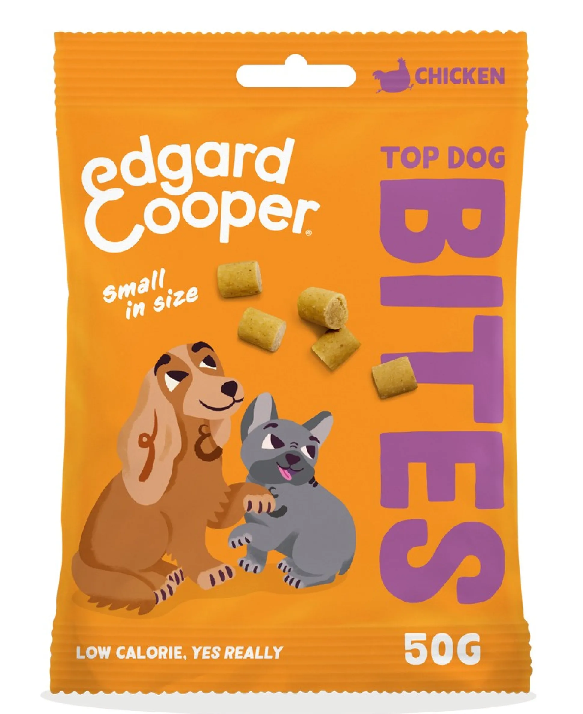 Hondensnack treats top dog bites met kip