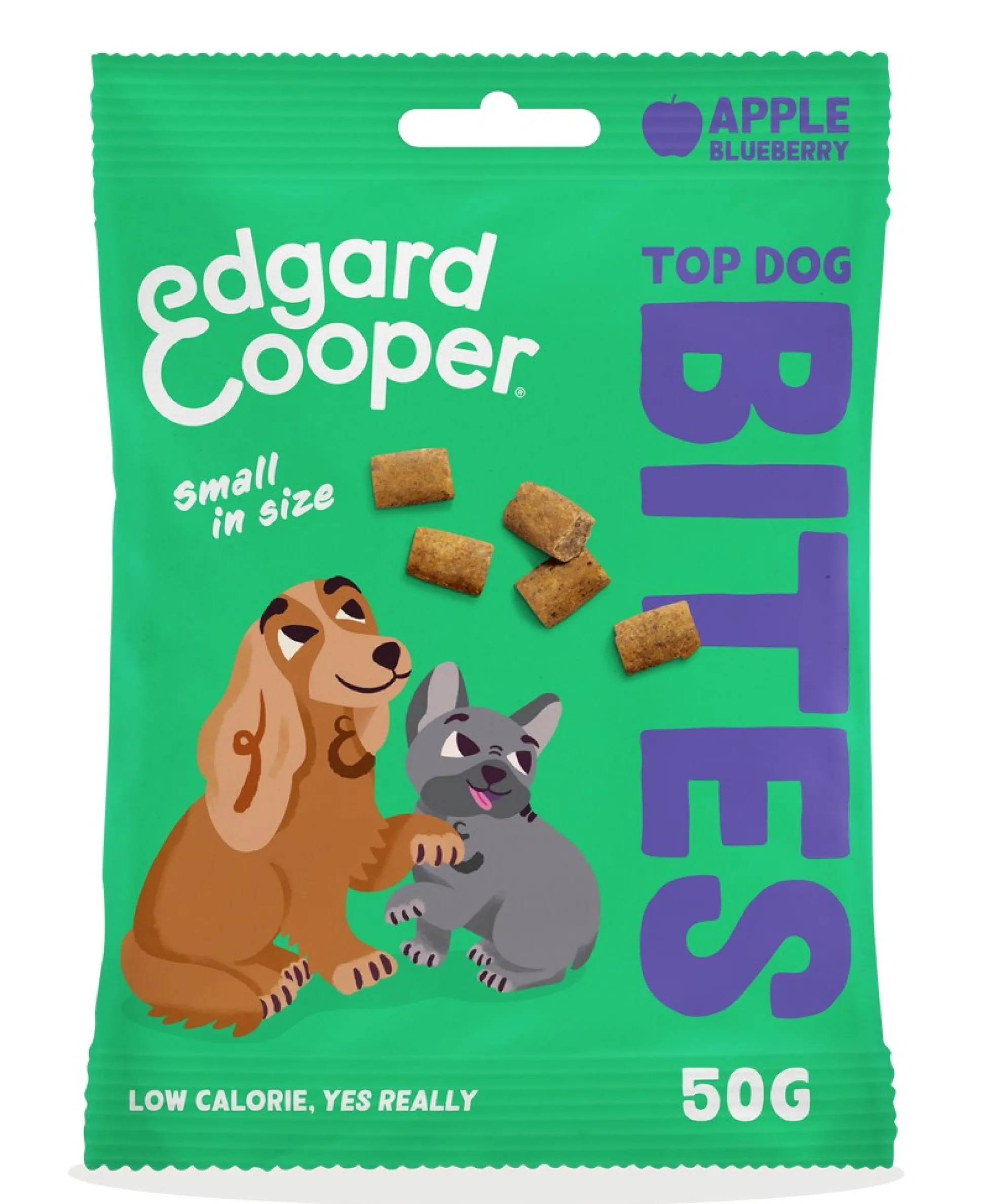 Hondensnack treats top dog bites met appel en bosbes