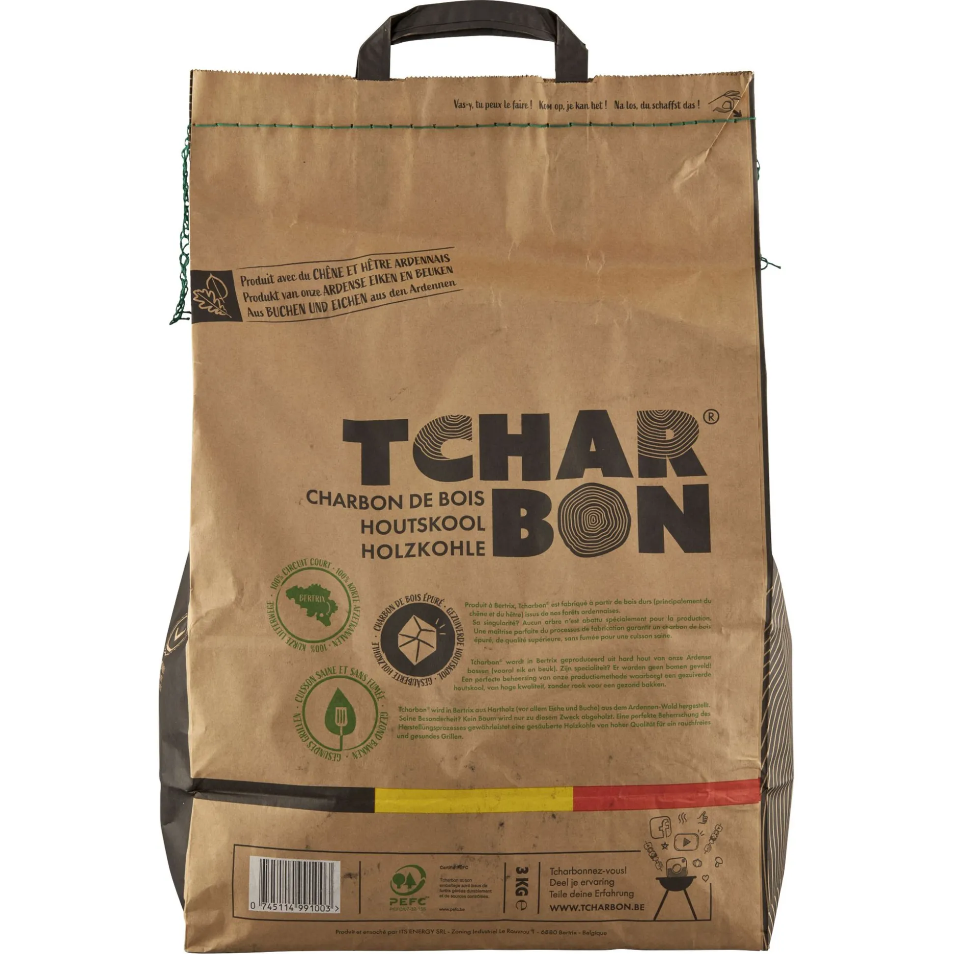 Houtskoolzak 100% belg 3kg