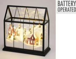 Huis van glas met led