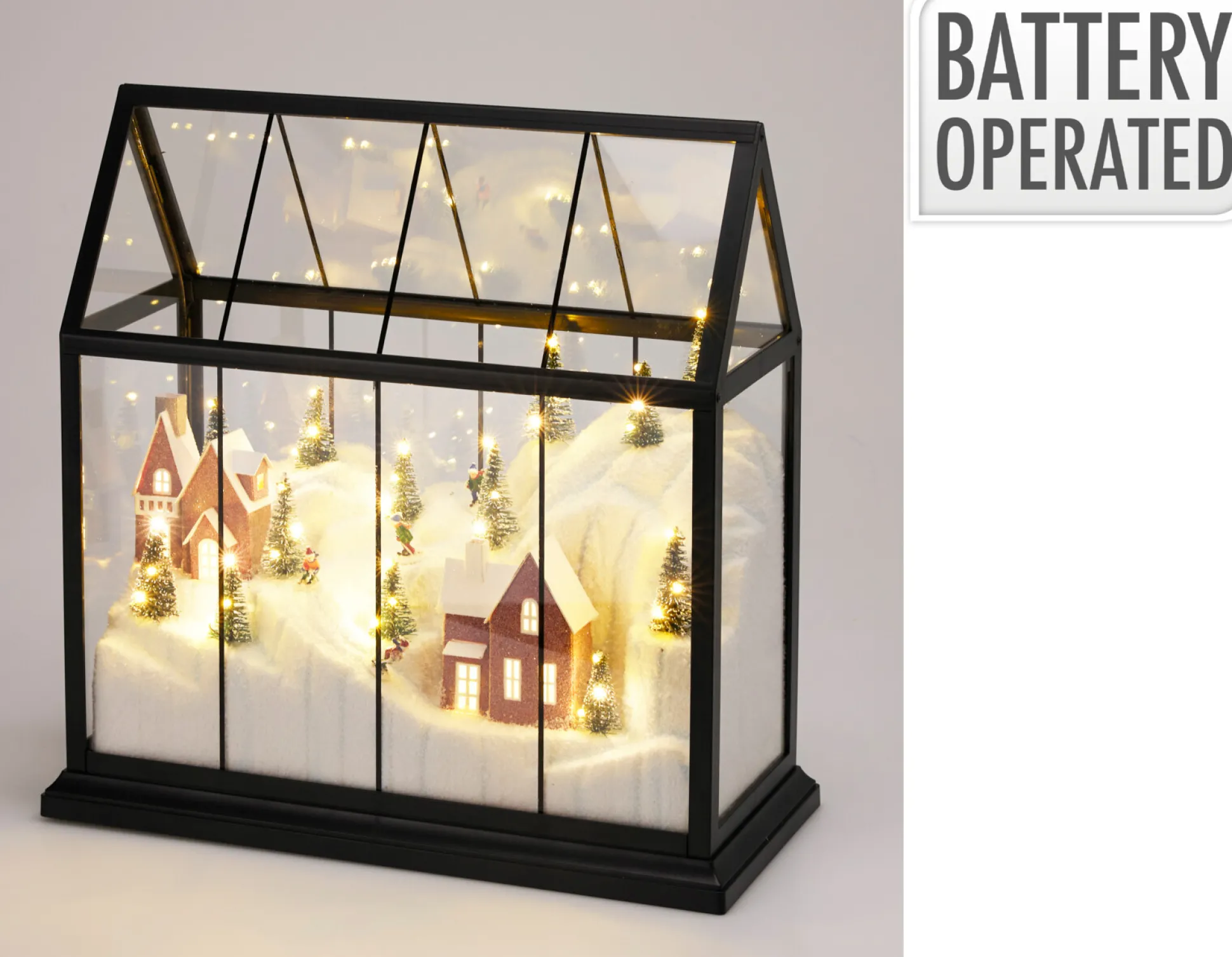 Huis van glas met led