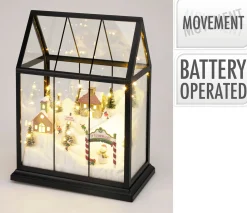 Huis van glas met led