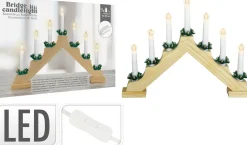 Kaarsenbrug hout 7 lampen