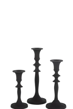 kaarsenhouder klassiek alu zw m