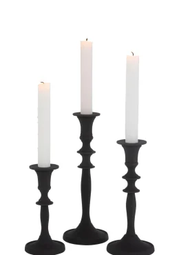 kaarsenhouder klassiek alu zw m