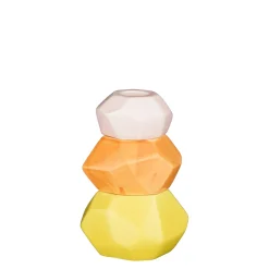 Kandelaar geel - l10xb8,5xh15cm