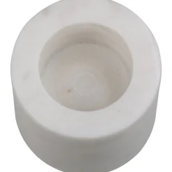 Kandelaar marmer wit 6.5x6.5x5.5cm
