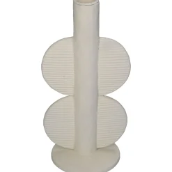 Kandelaar poly ivoor 11x9x22cm