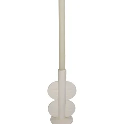 Kandelaar poly ivoor 11x9x22cm