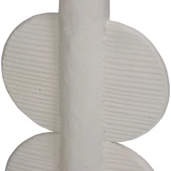 Kandelaar poly ivoor 11x9x22cm