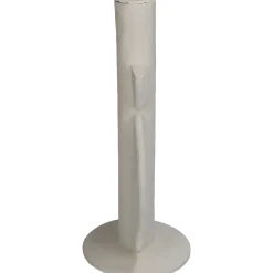 Kandelaar poly ivoor 13x9x22cm