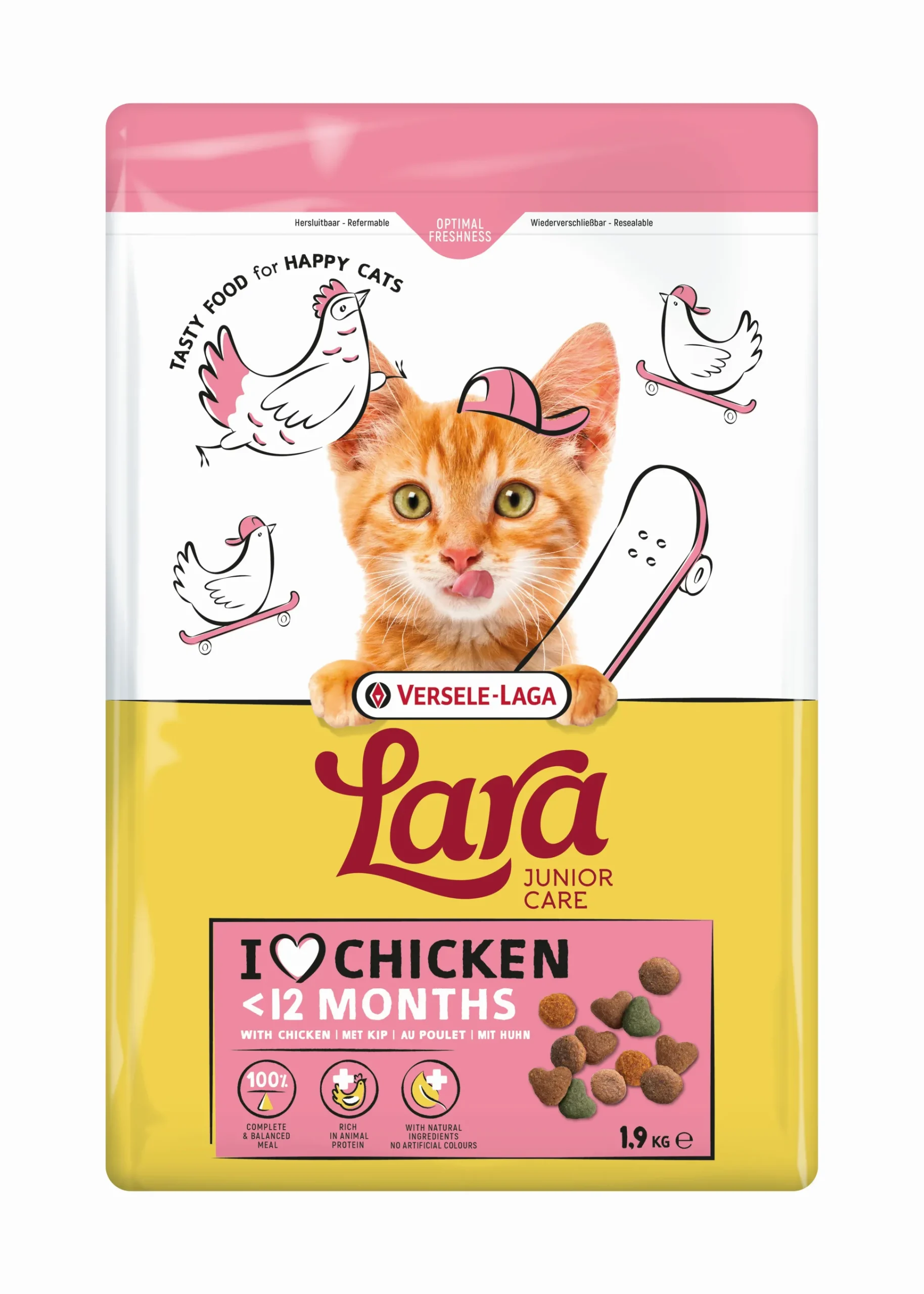 Kattenbrokken lara junior care with chicken 1,9kg
