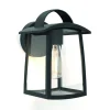 Kelsey wandlamp - helder glas mat zwart e27 40w