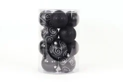 Kerstbal zwart (16sts)