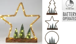 Kerstfiguur jute 45led