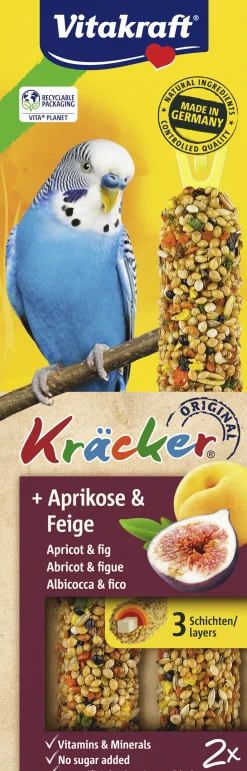 Kräcker® abrikoos & vijg| 2stuks| parkieten