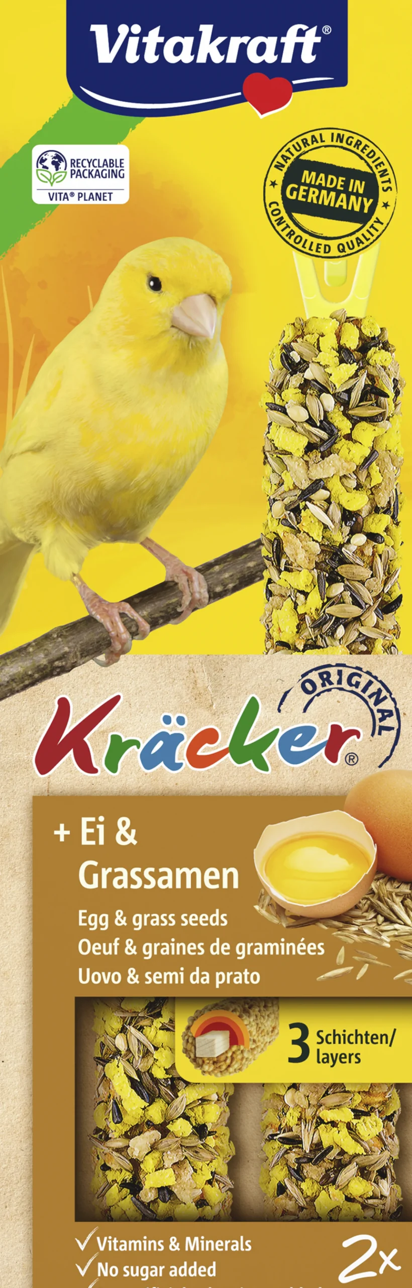 Kräcker® ei & graszaad| 2stuks| kanaries