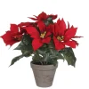 Kunststof poinsettia in pot