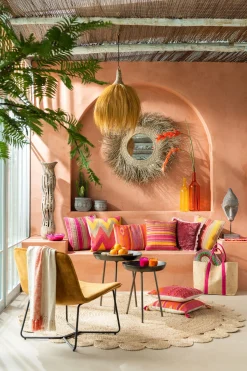 Kussen gevlochten vierkant